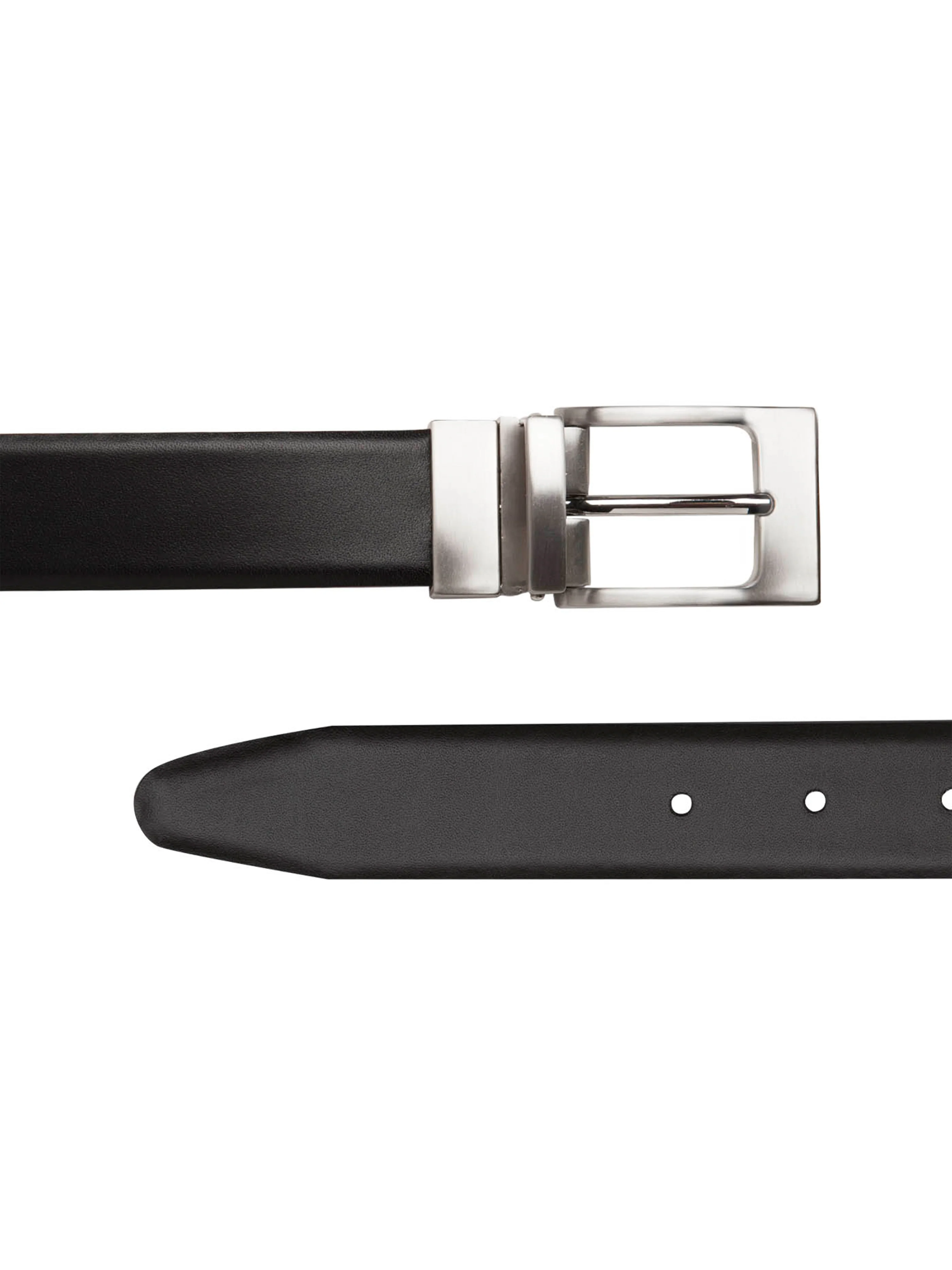Black & Brown Leather Reversible Belt - Image 2