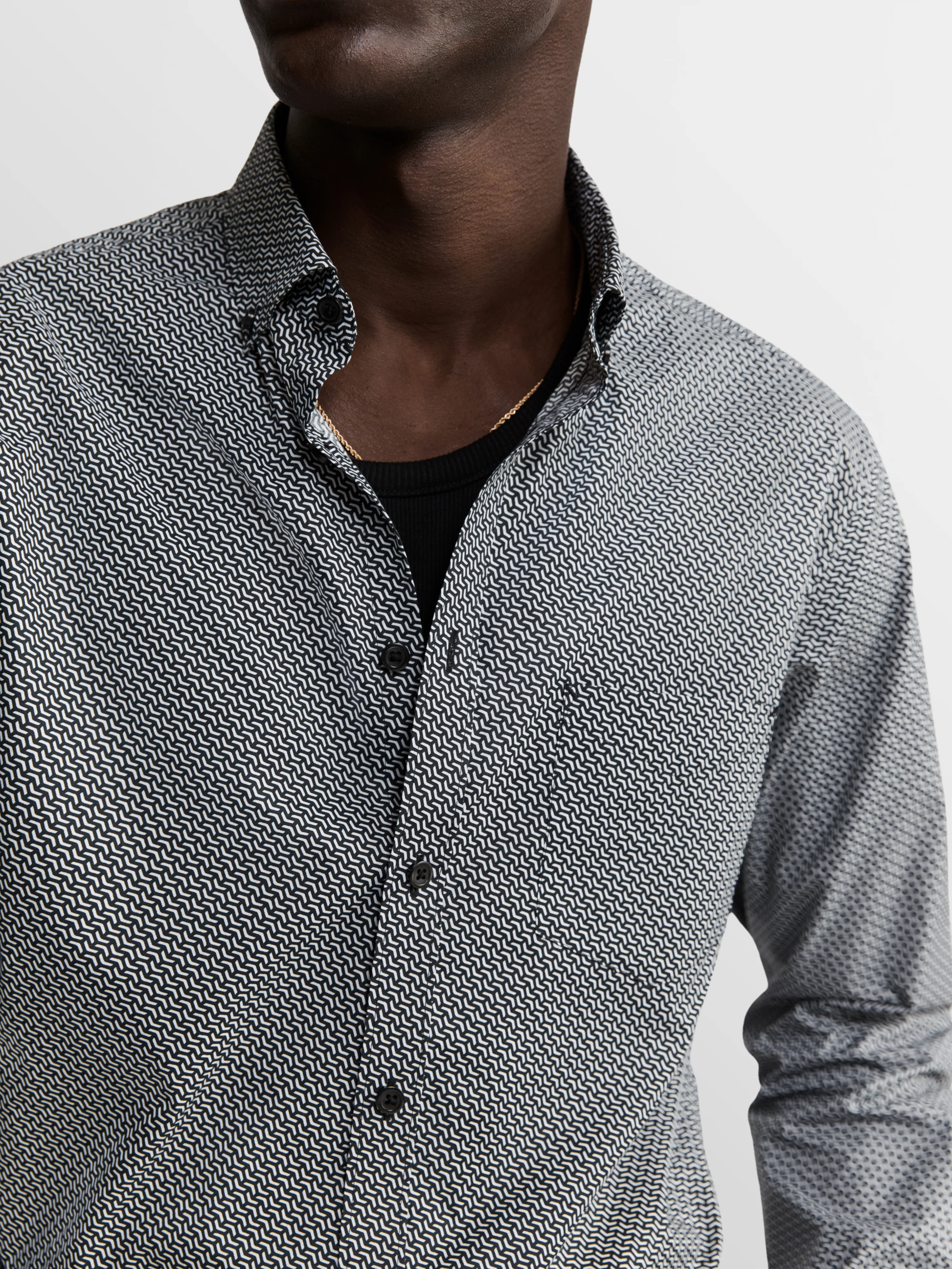 The Printed Poplin Slim Fit Shirt - Image 3