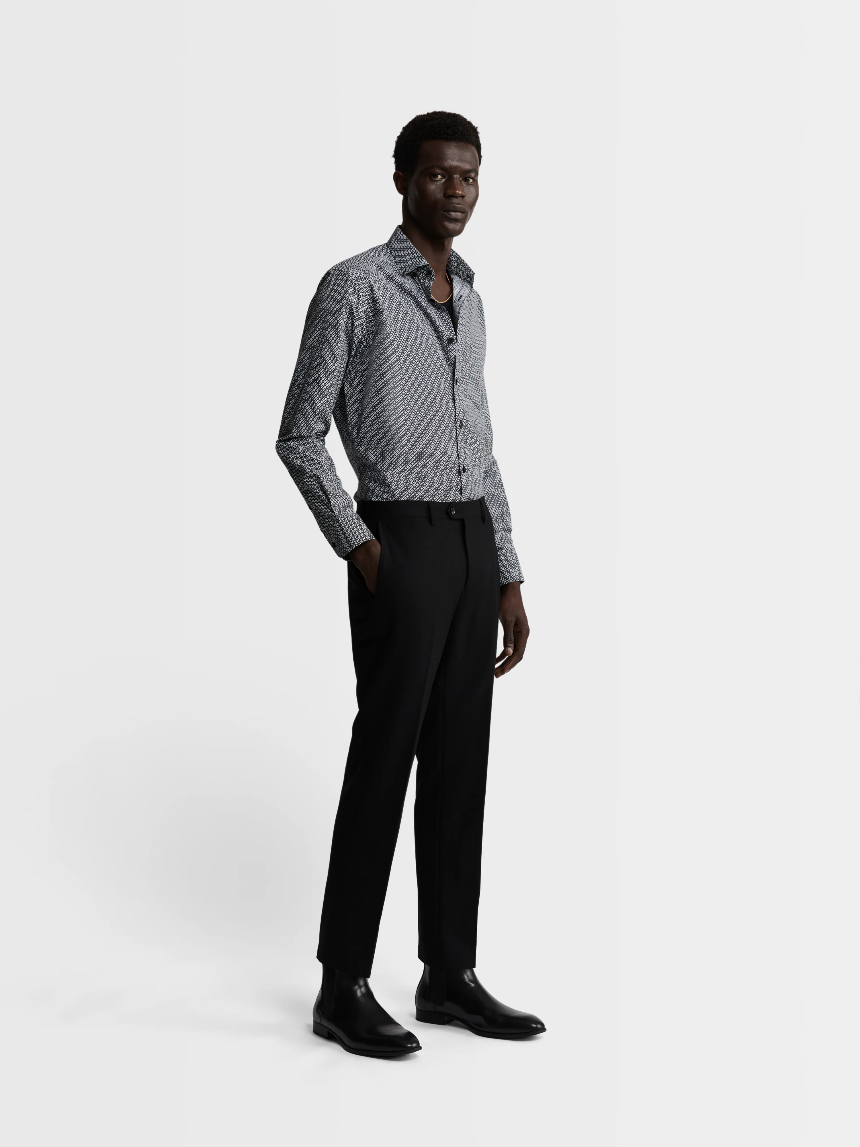 The Printed Poplin Slim Fit Shirt - Image 5