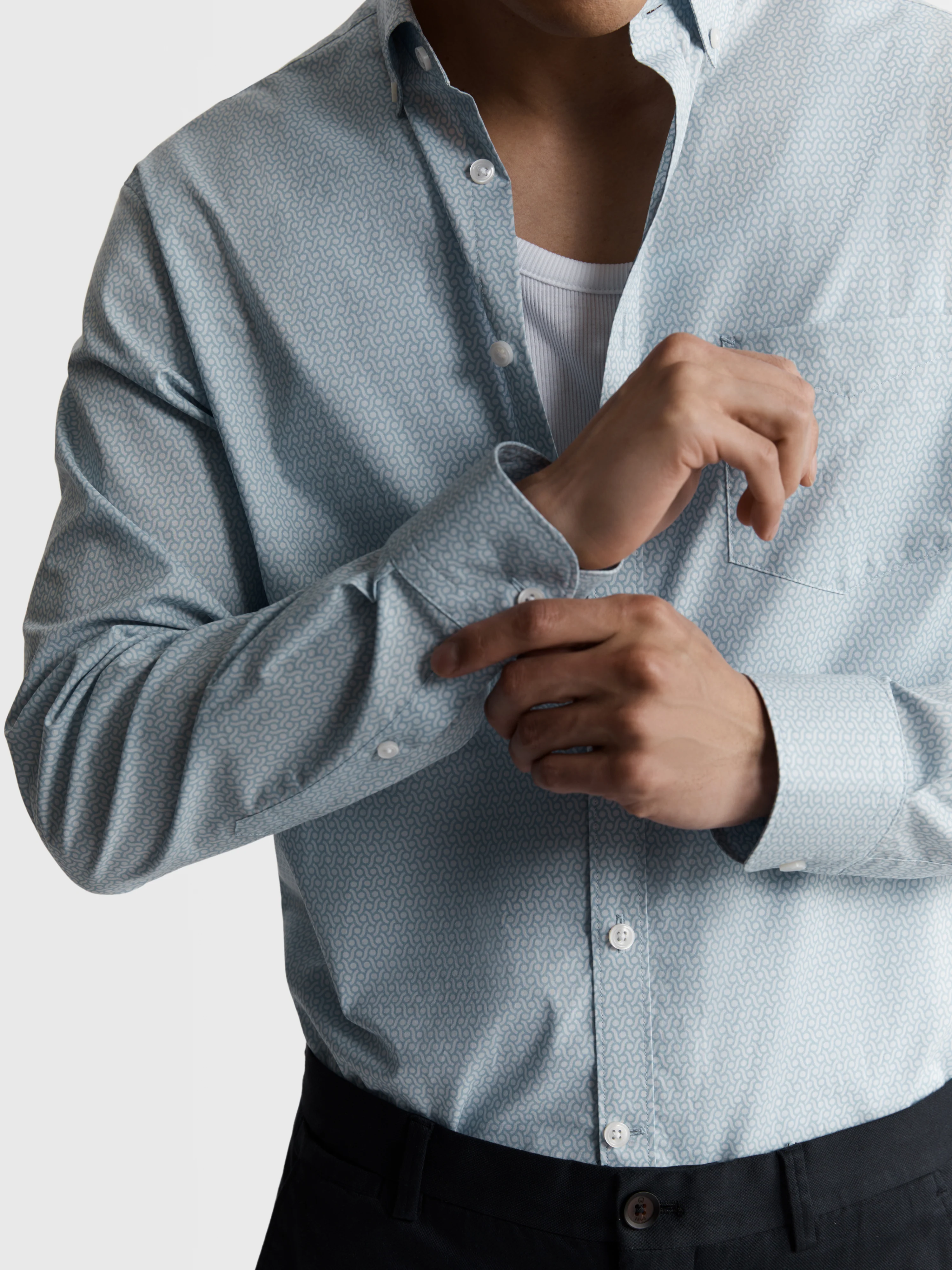 The Printed Poplin Slim Fit Shirt - Image 3