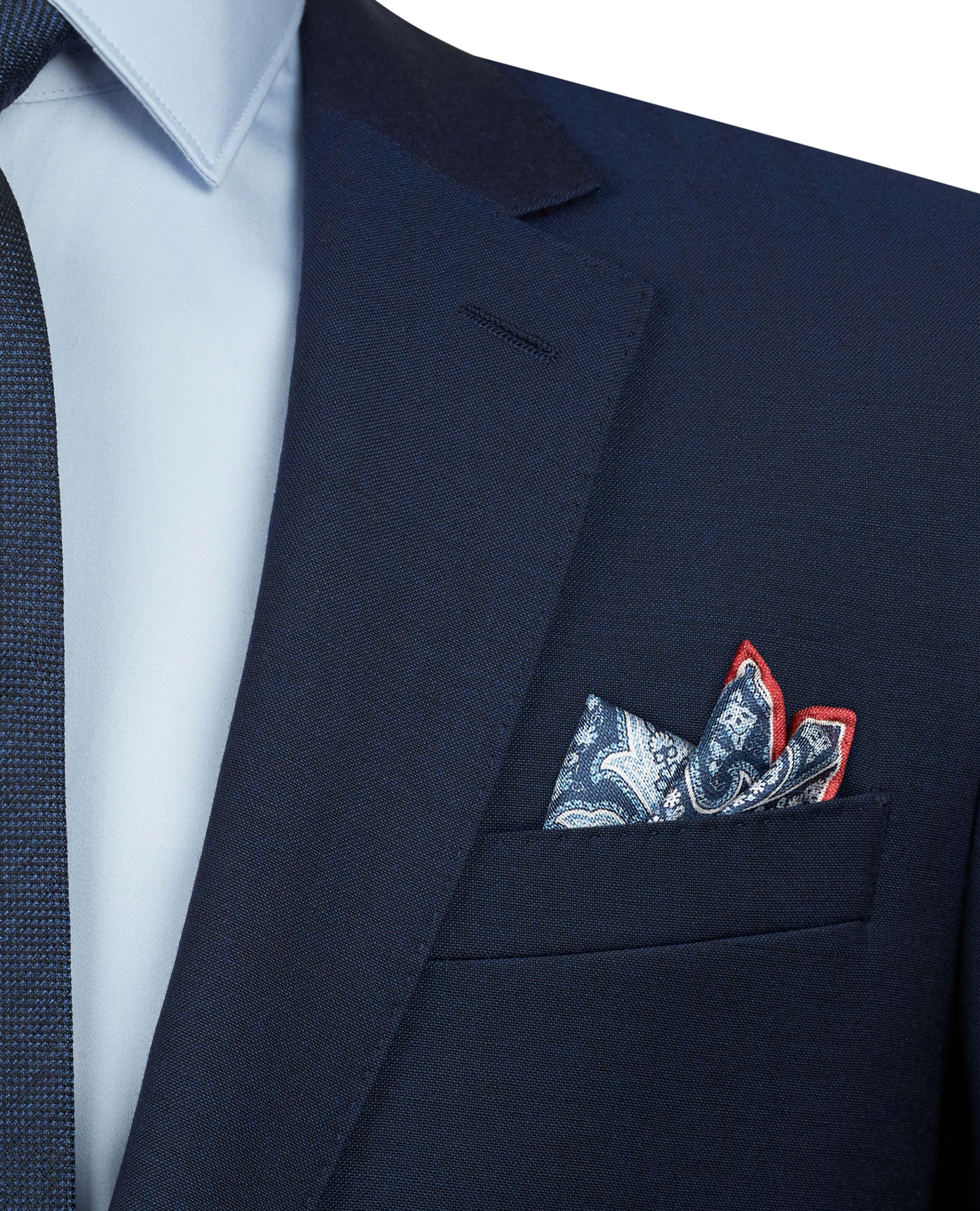 The Italian Paisley Print Silk Pocket Square - Image 3