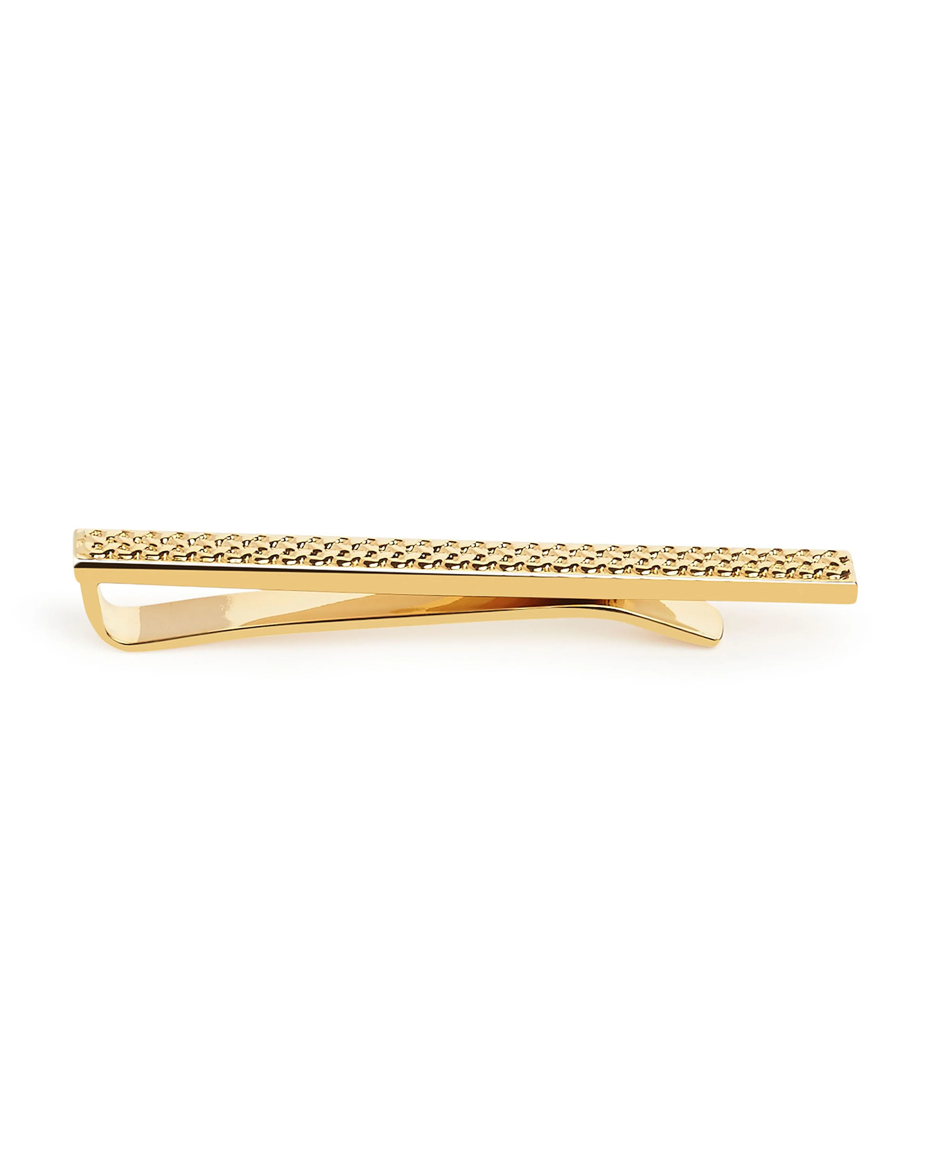 Gold Textured Tie Slide - Image 3