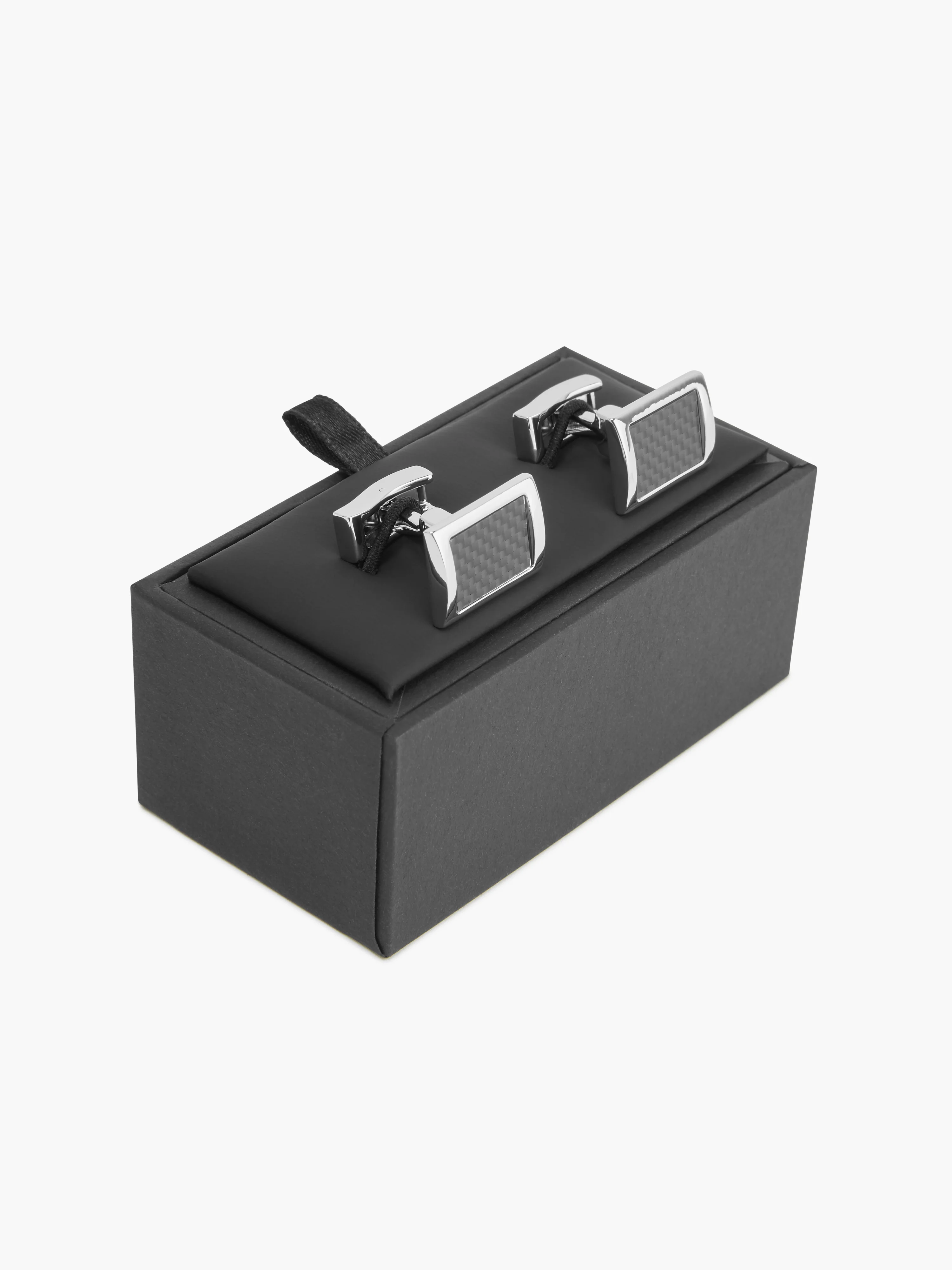 The Gunmetal Rectangle Cufflinks - Image 2