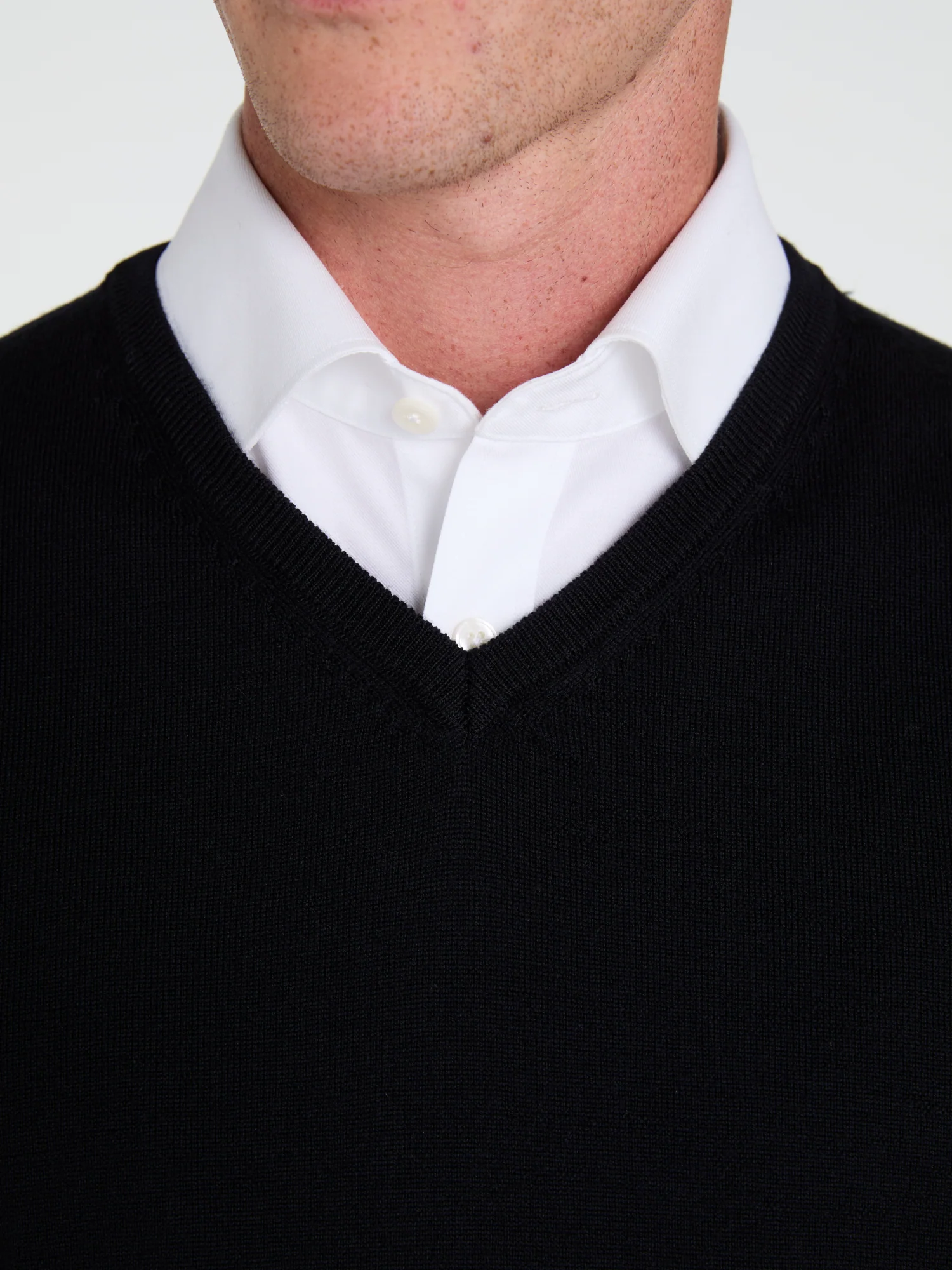 The Merino Wool V-Neck Jumper - Image 3