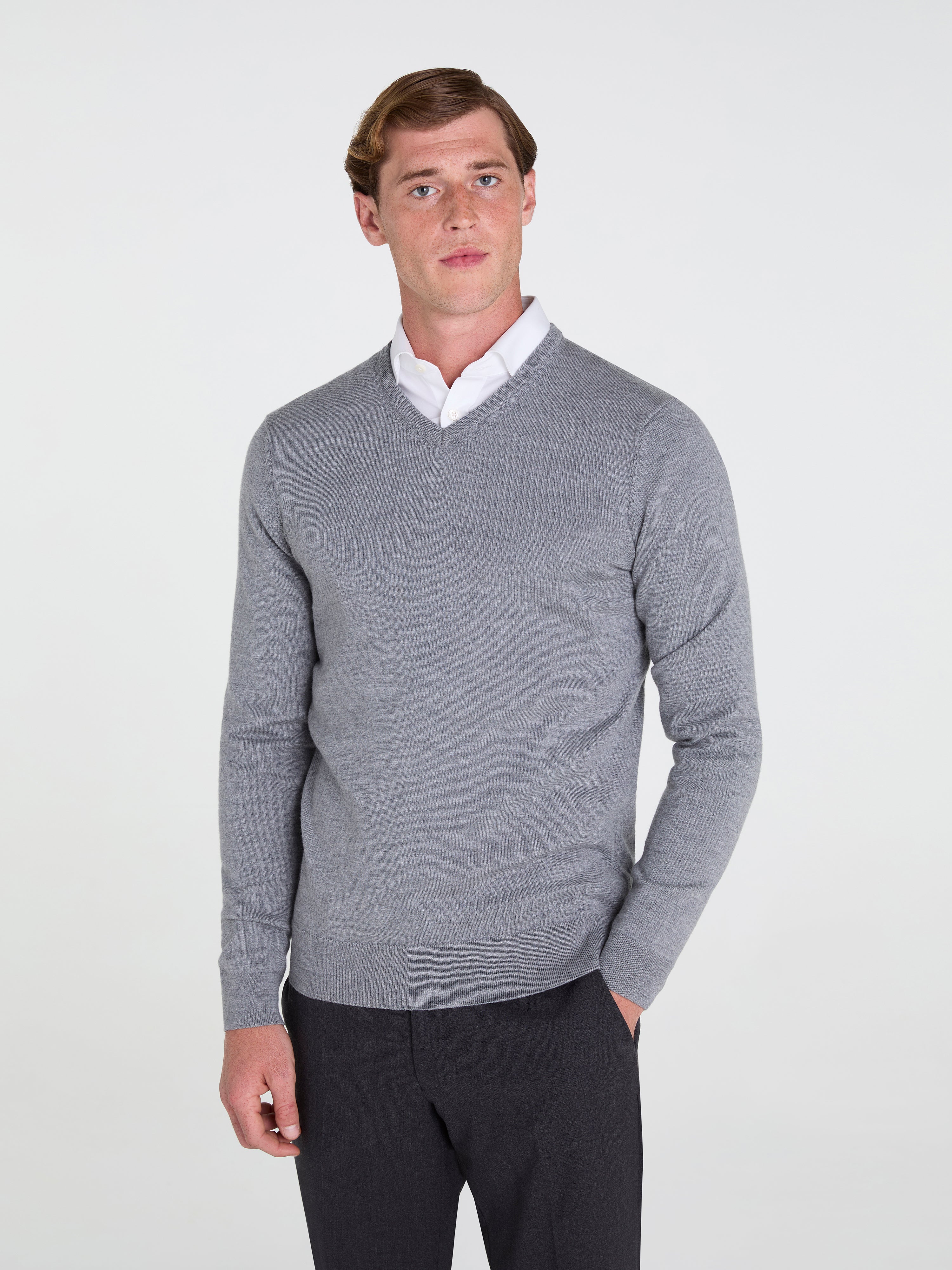 The Merino Wool V-Neck Jumper - Image 2
