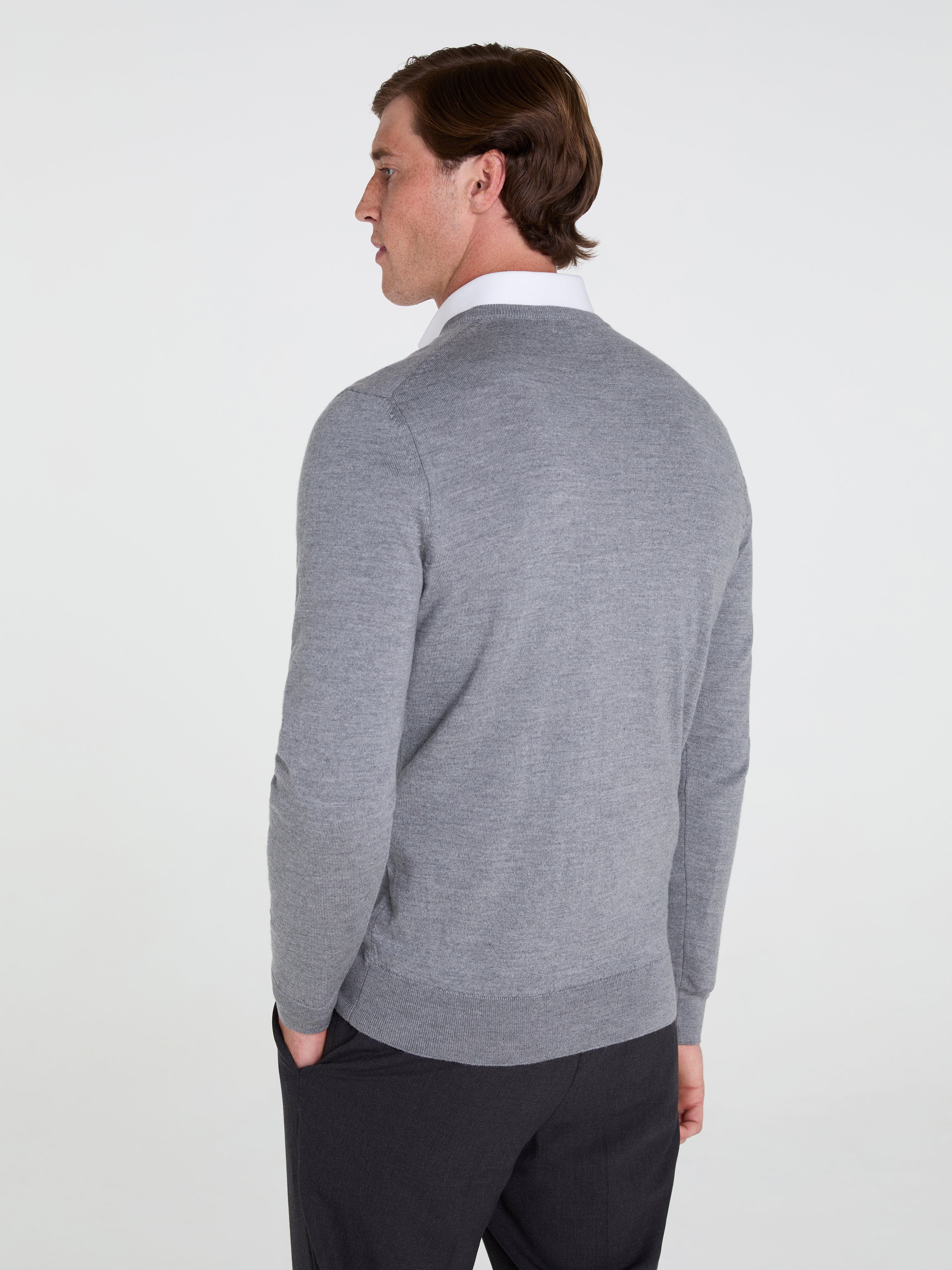 The Merino Wool V-Neck Jumper - Image 4