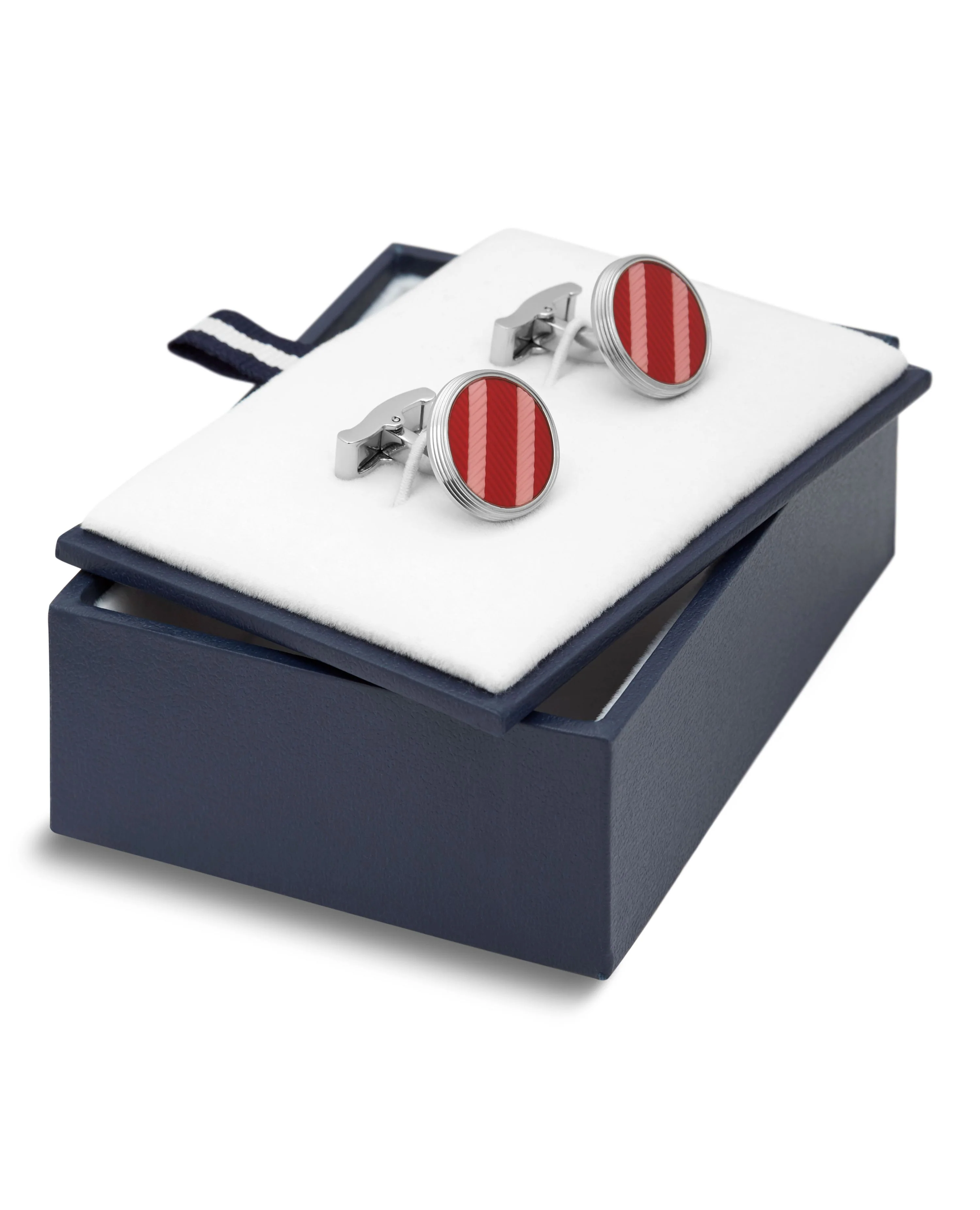 The Military Stripe Circle Cufflinks - Image 4