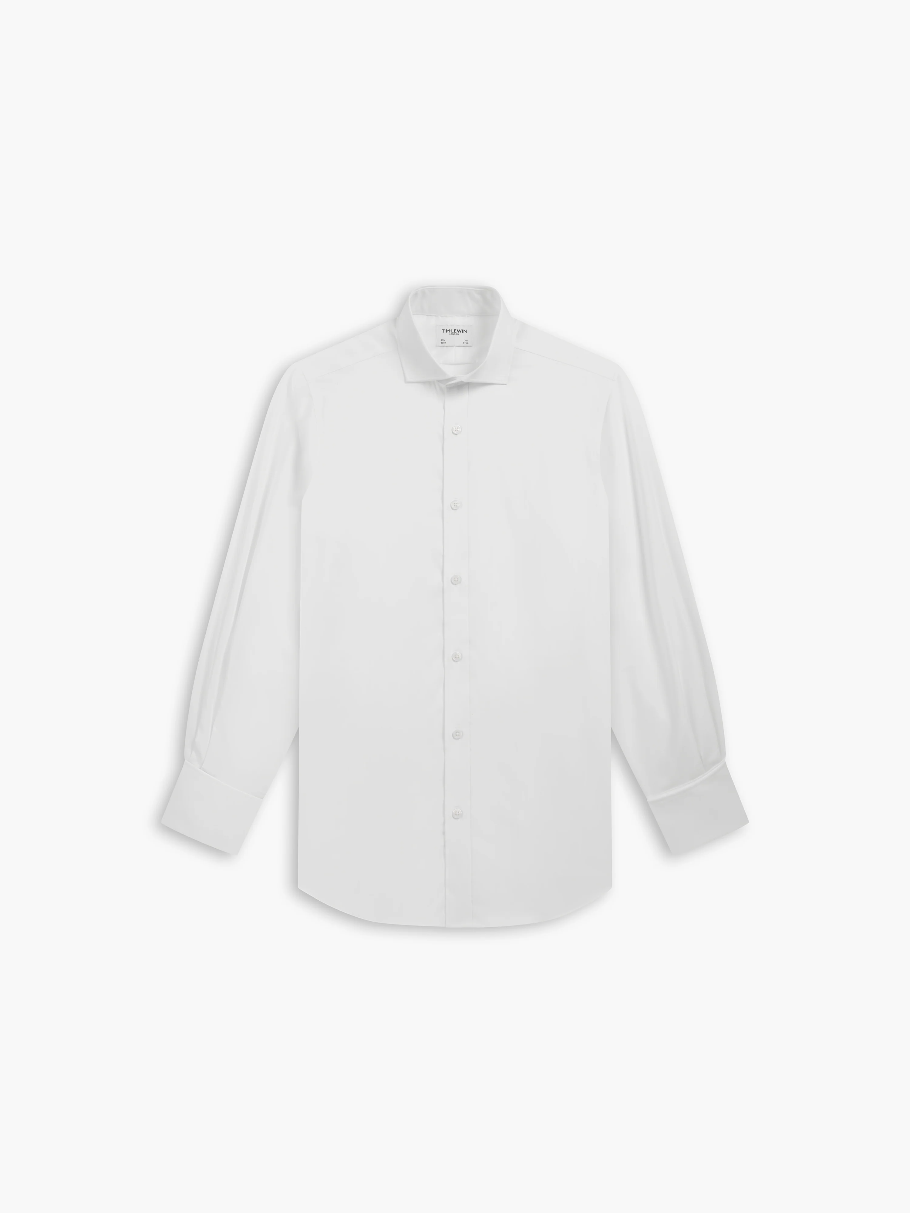 Max Performance White Twill Slim Fit Double Cuff Cutaway Collar Shirt - Image 2