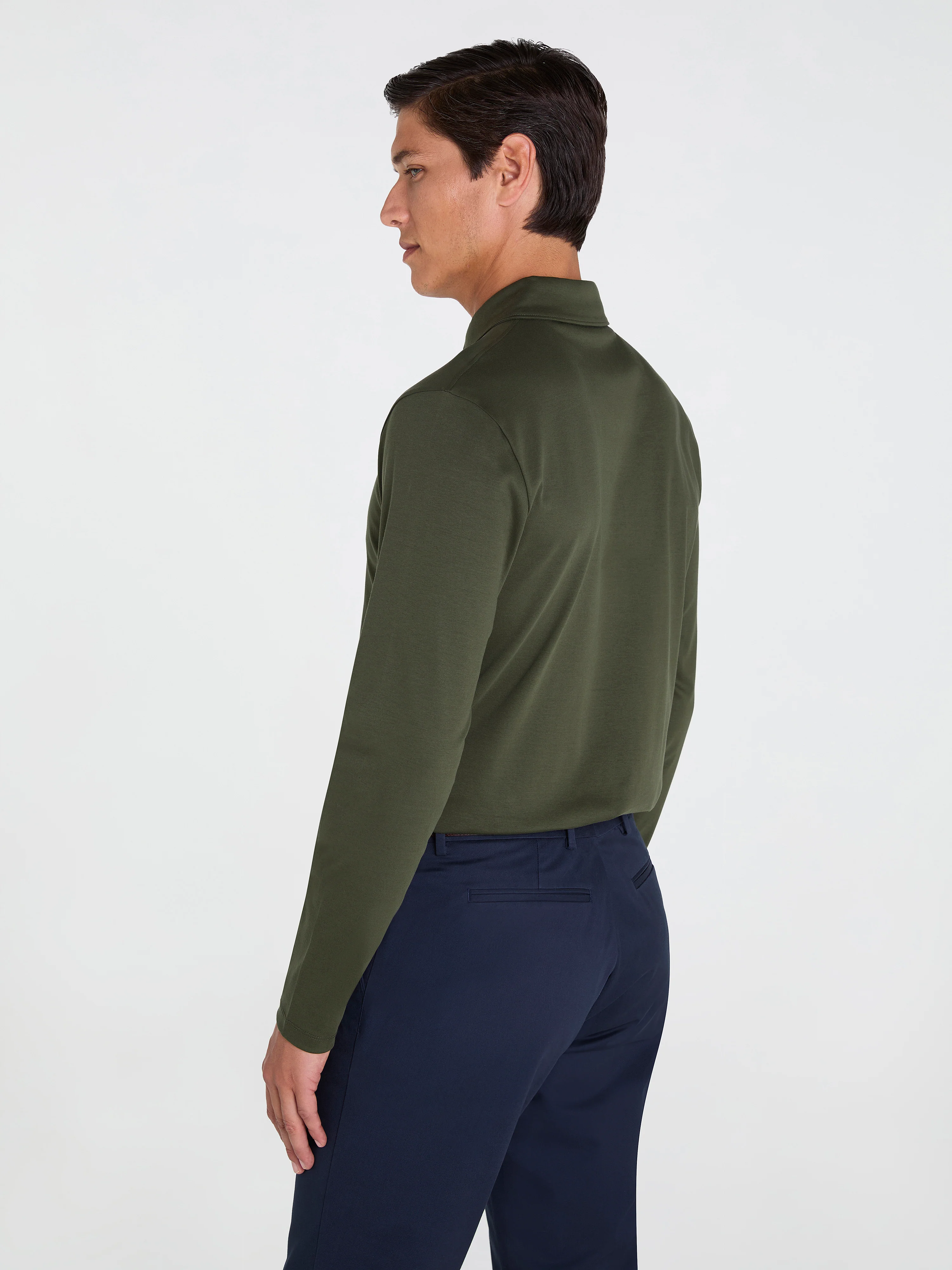 The Long Sleeve Smart Jersey Polo - Image 4