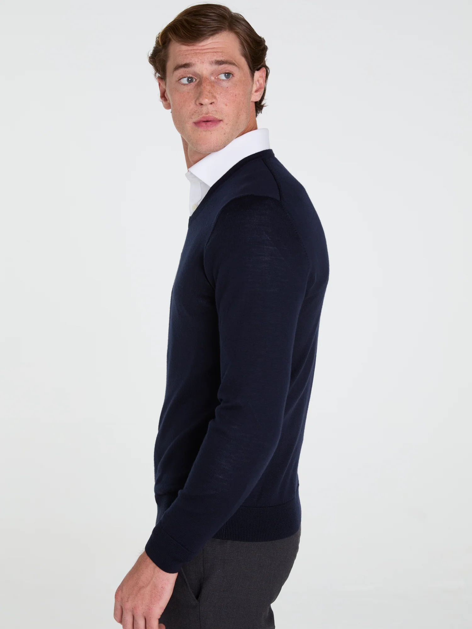 The Merino Wool V-Neck Jumper - Image 2