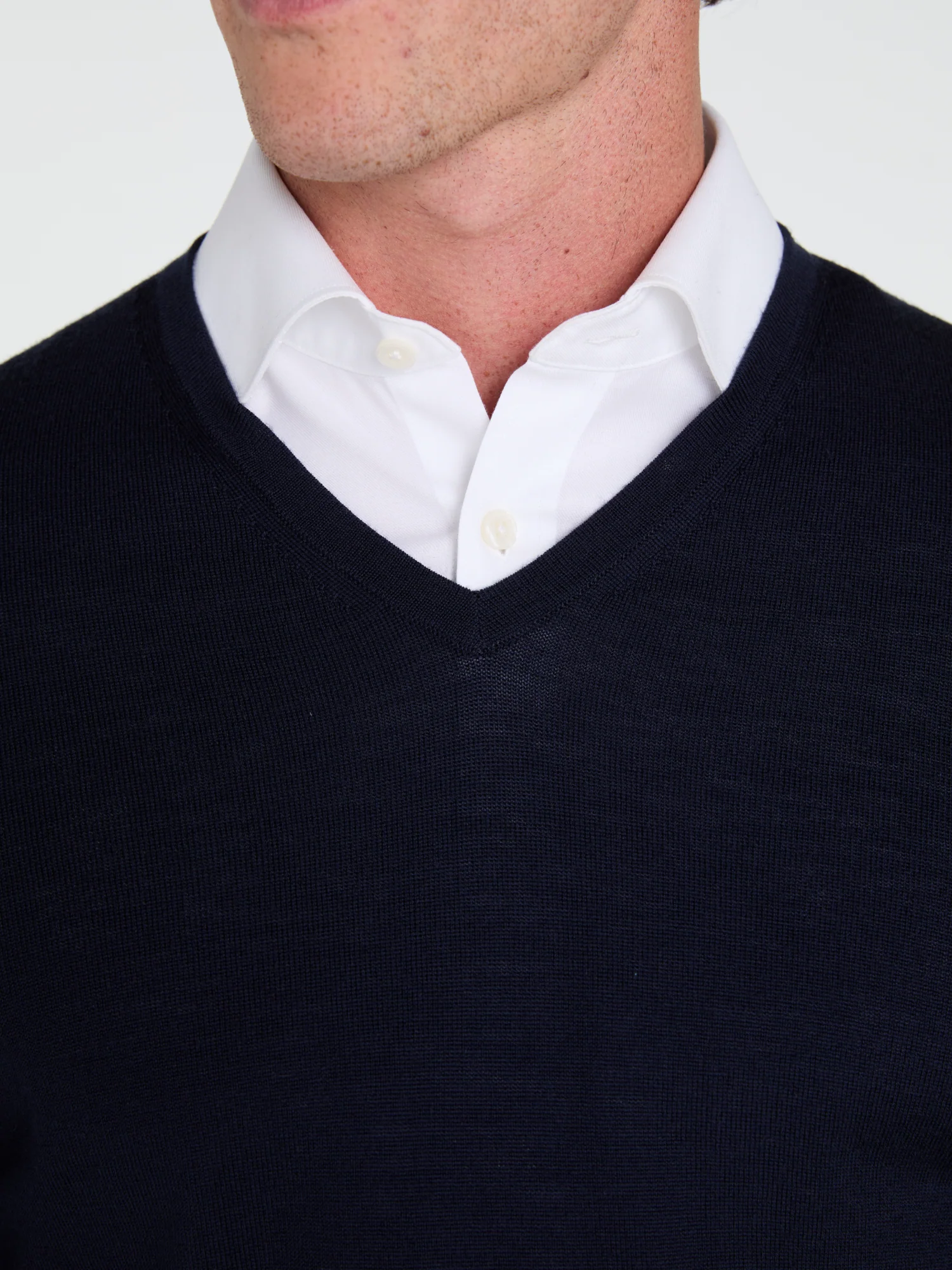 The Merino Wool V-Neck Jumper - Image 3