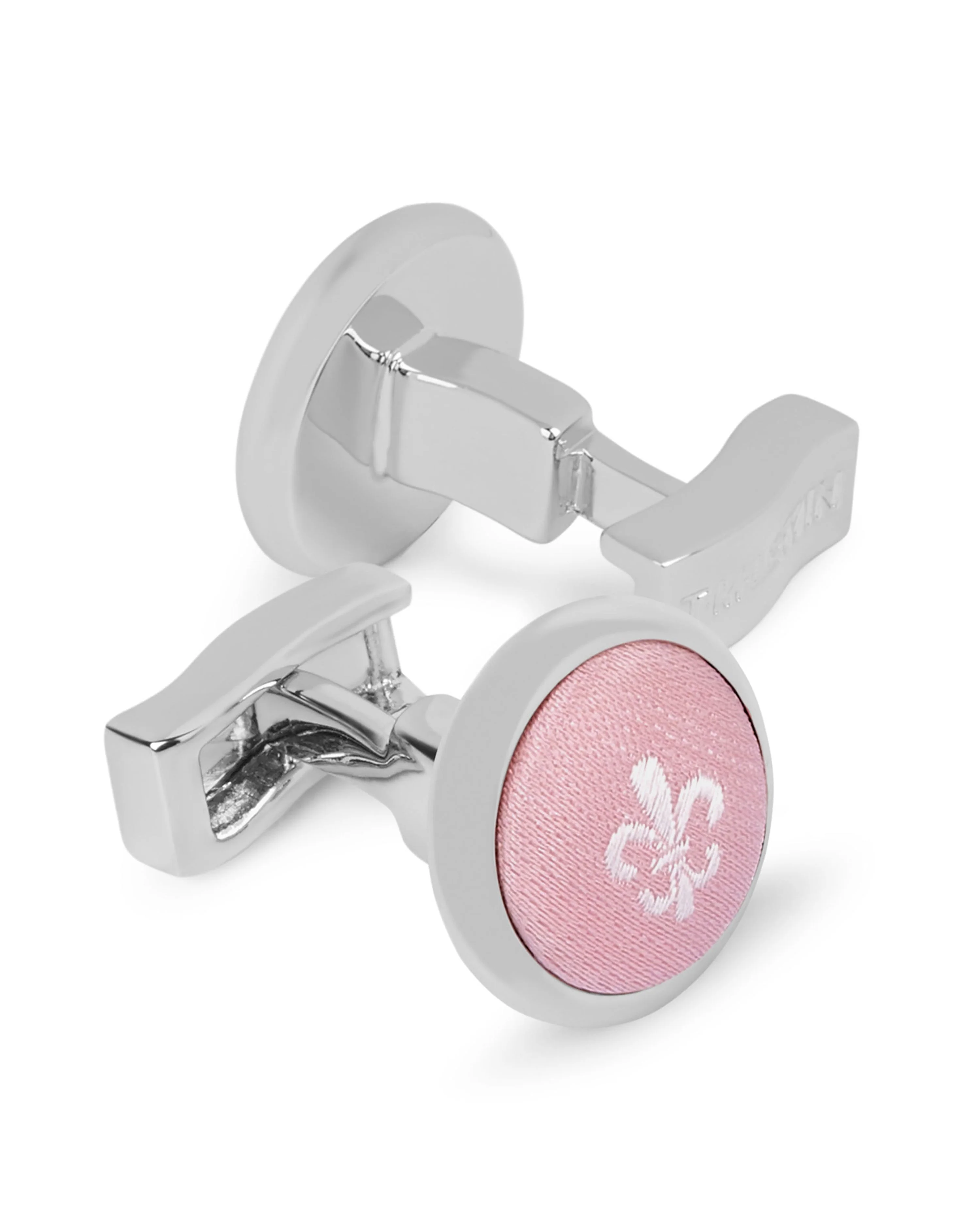 Occasionwear Pink Fleur De Lys Cufflinks - Image 2