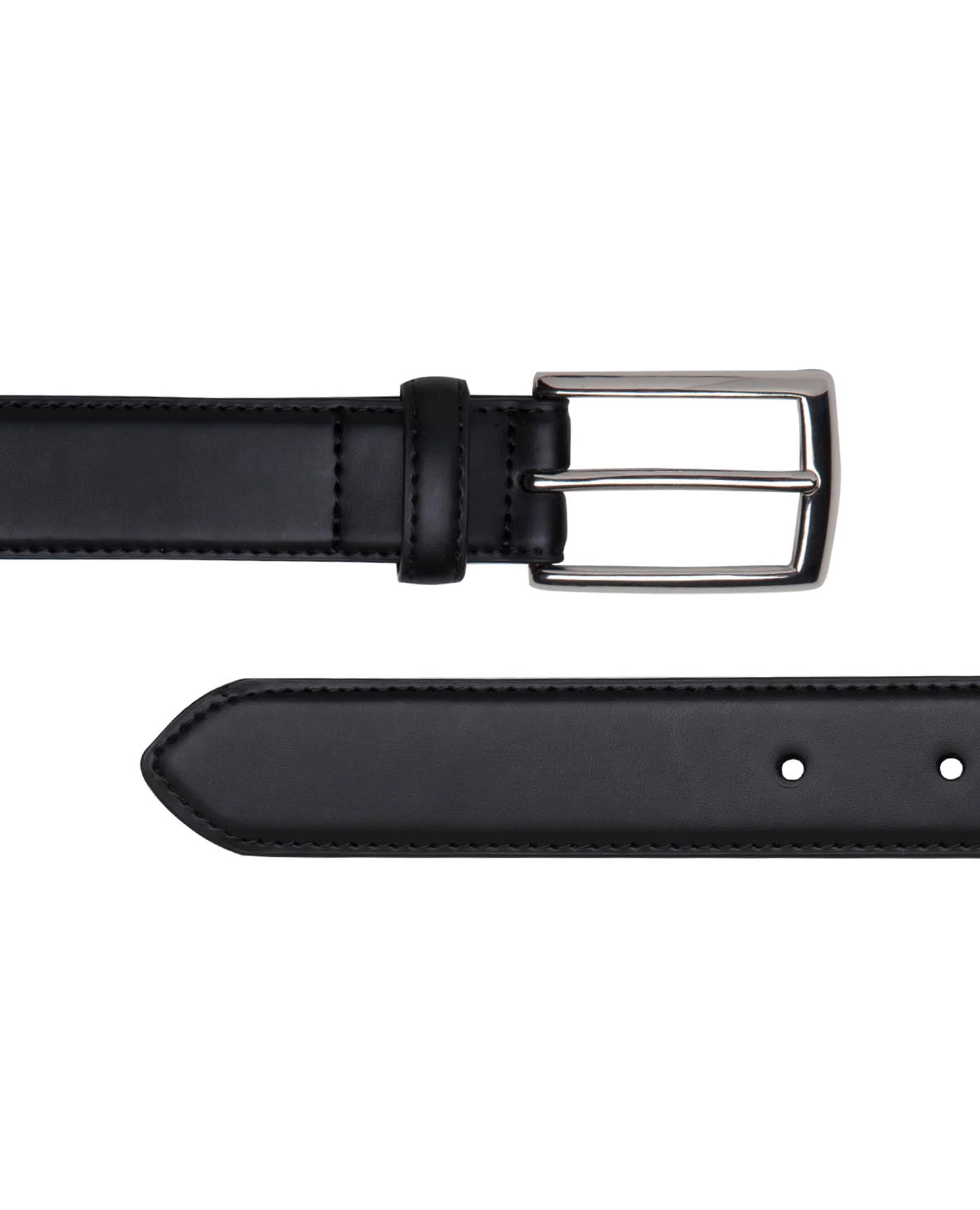 Real Leather Black Classic Suit Belt - Image 2
