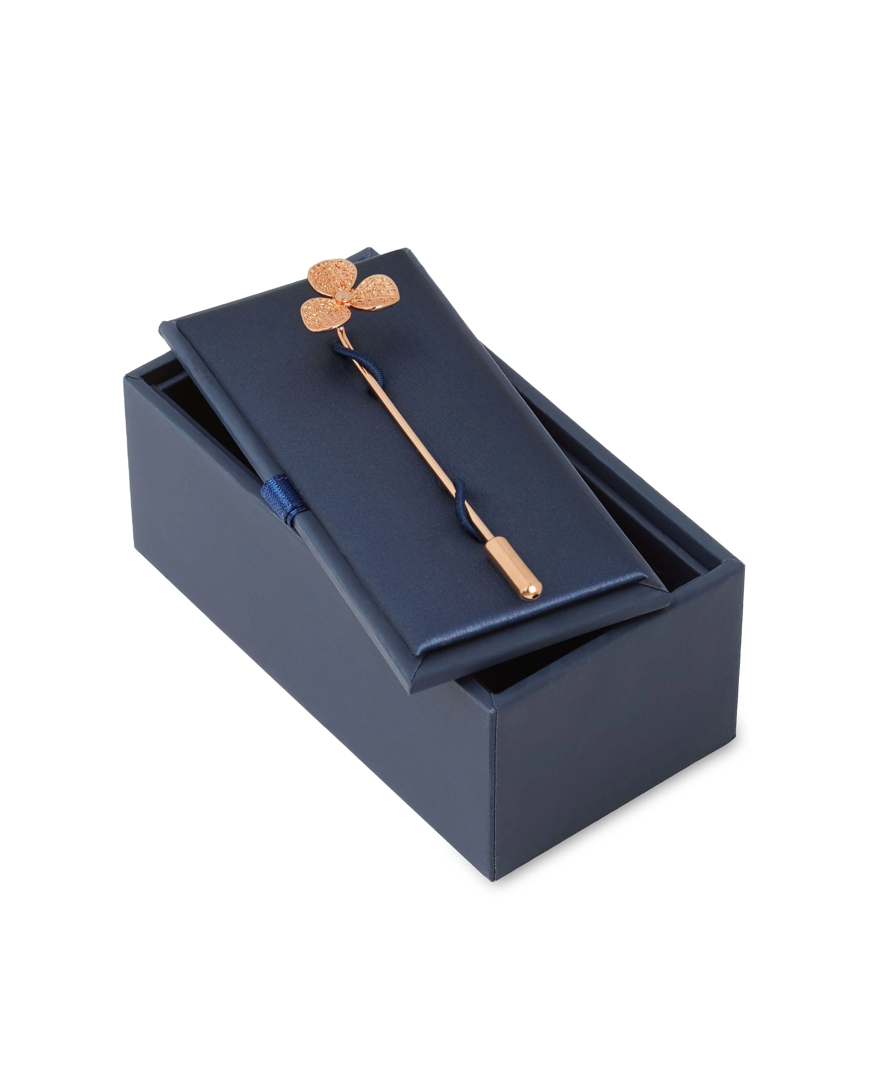 Rose Gold Flower Lapel Pin - Image 3