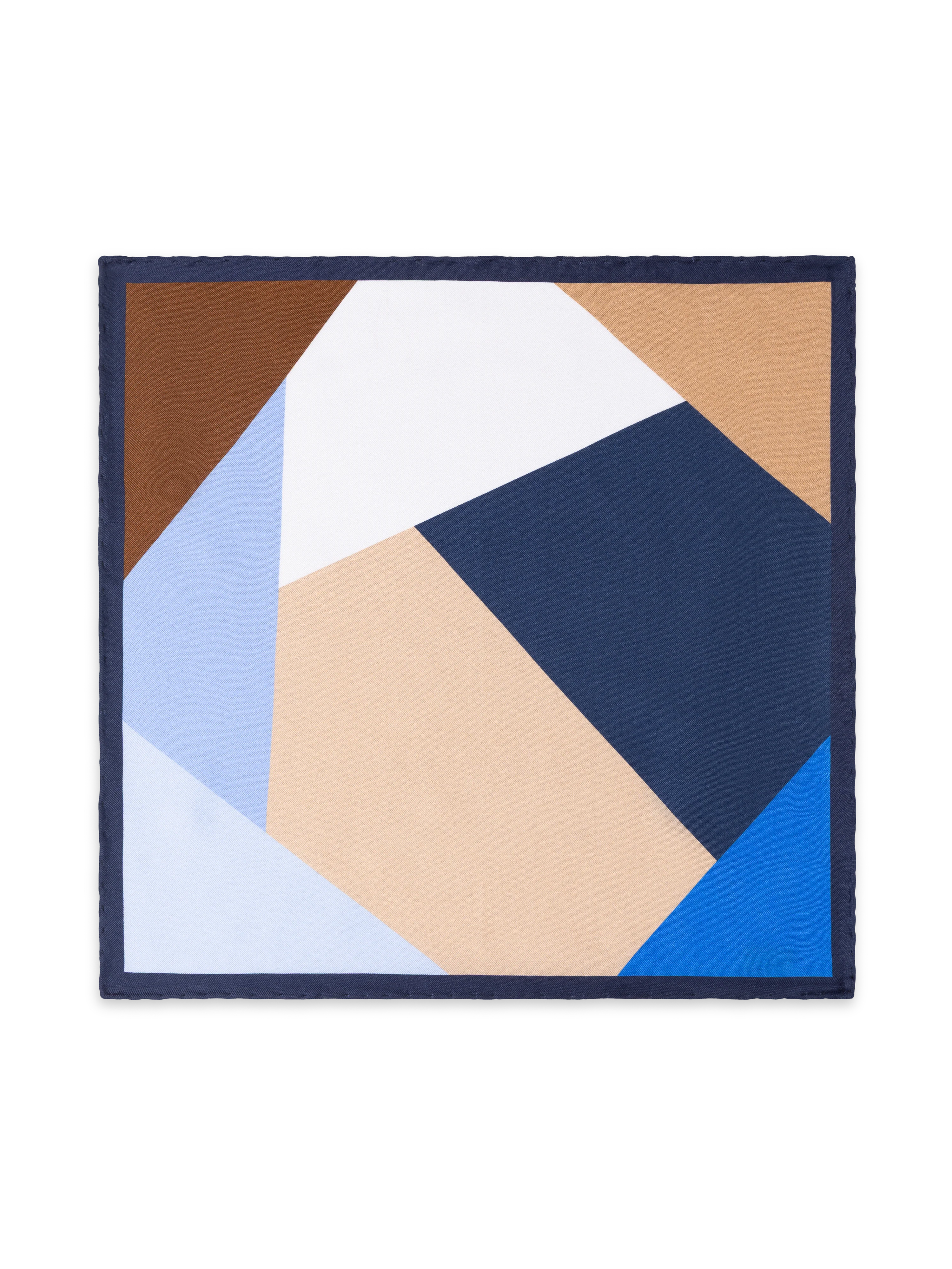 The Italian Block Print Silk Pocket Square - Image 2