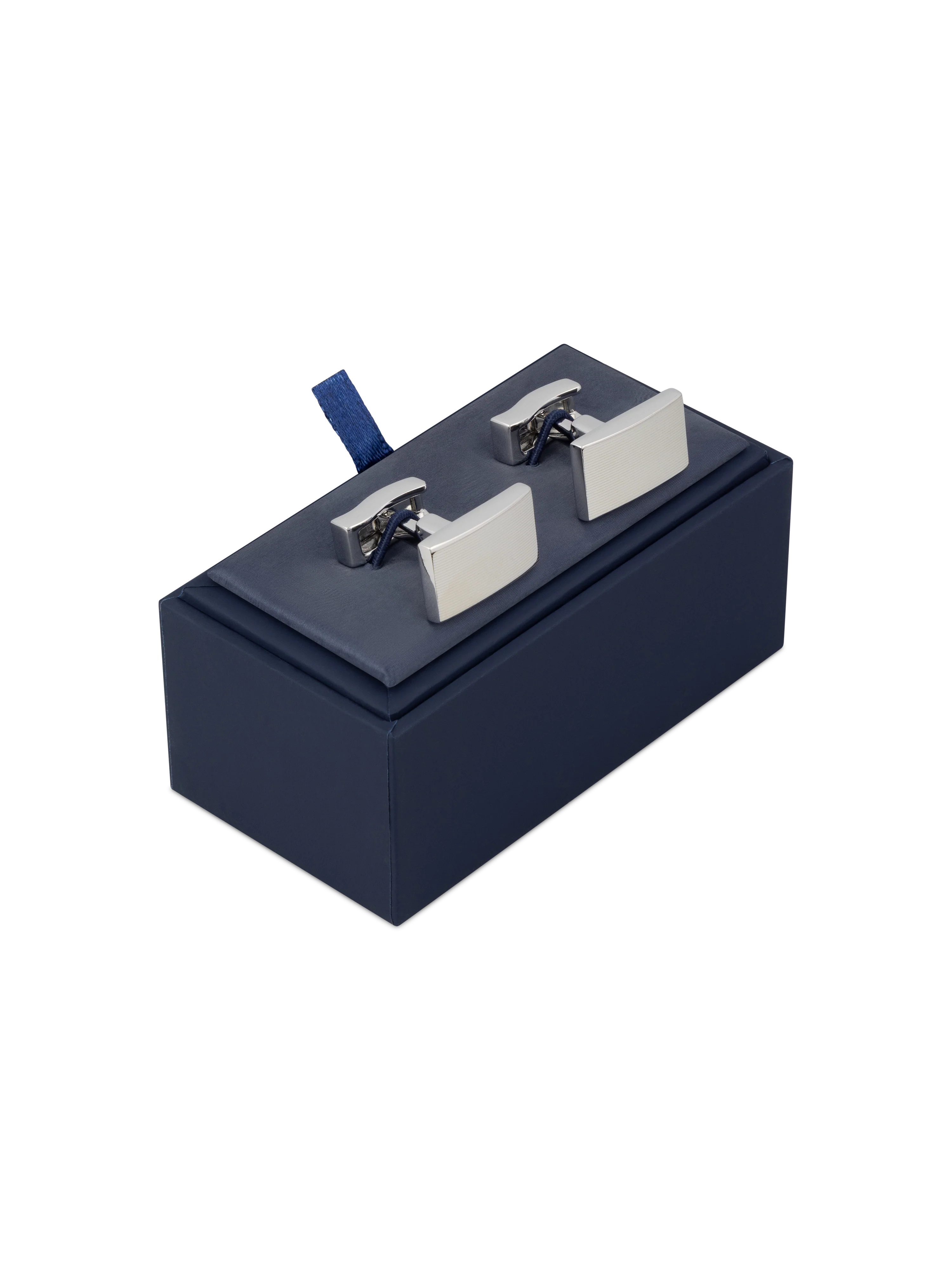 The Silver Line Rectangle Cufflinks - Image 2