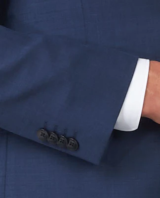 The Islington Slim Fit Blue Semi Plain Jacket - Image 4