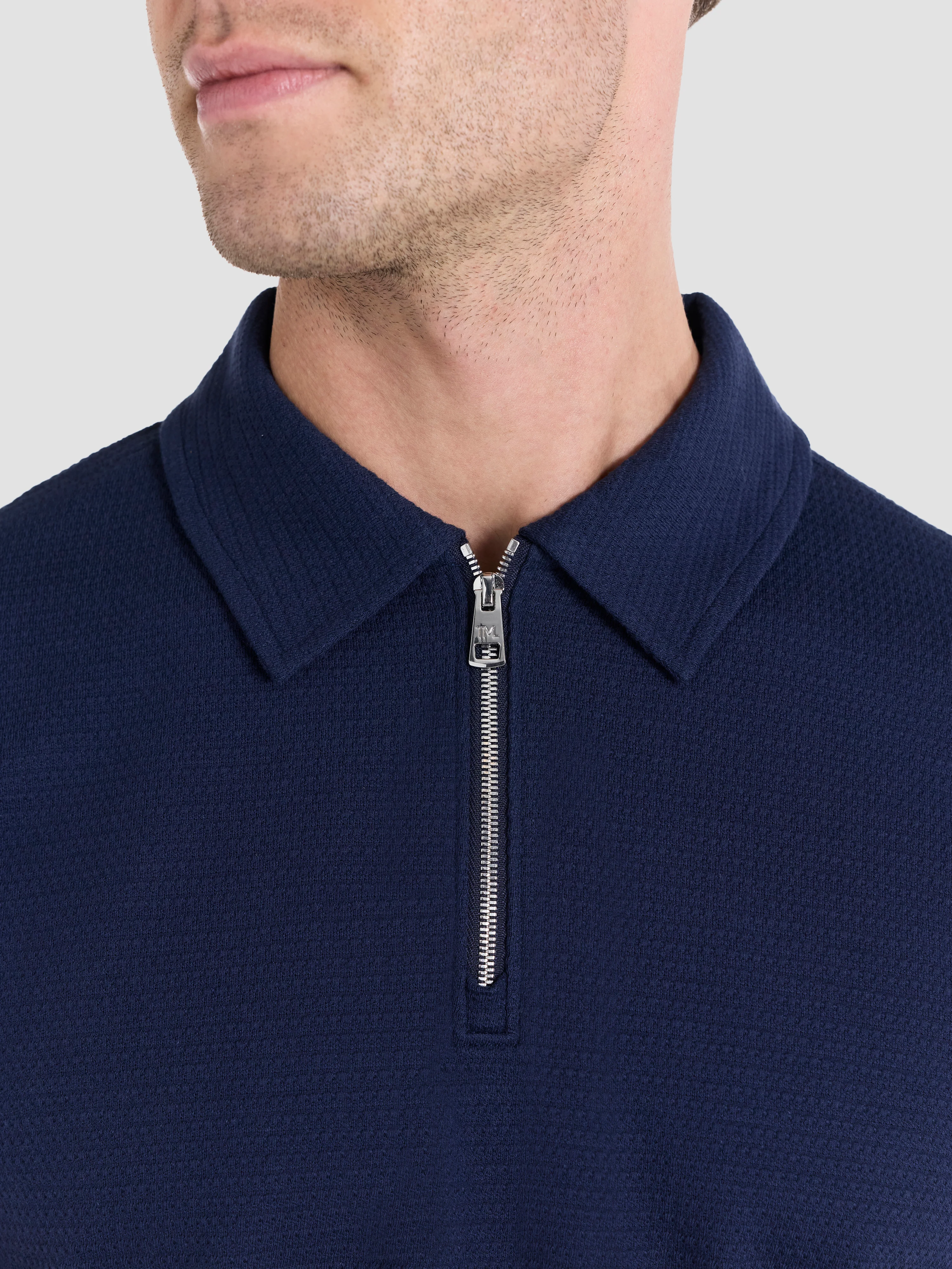 The Textured Zip-Neck Polo - Image 3