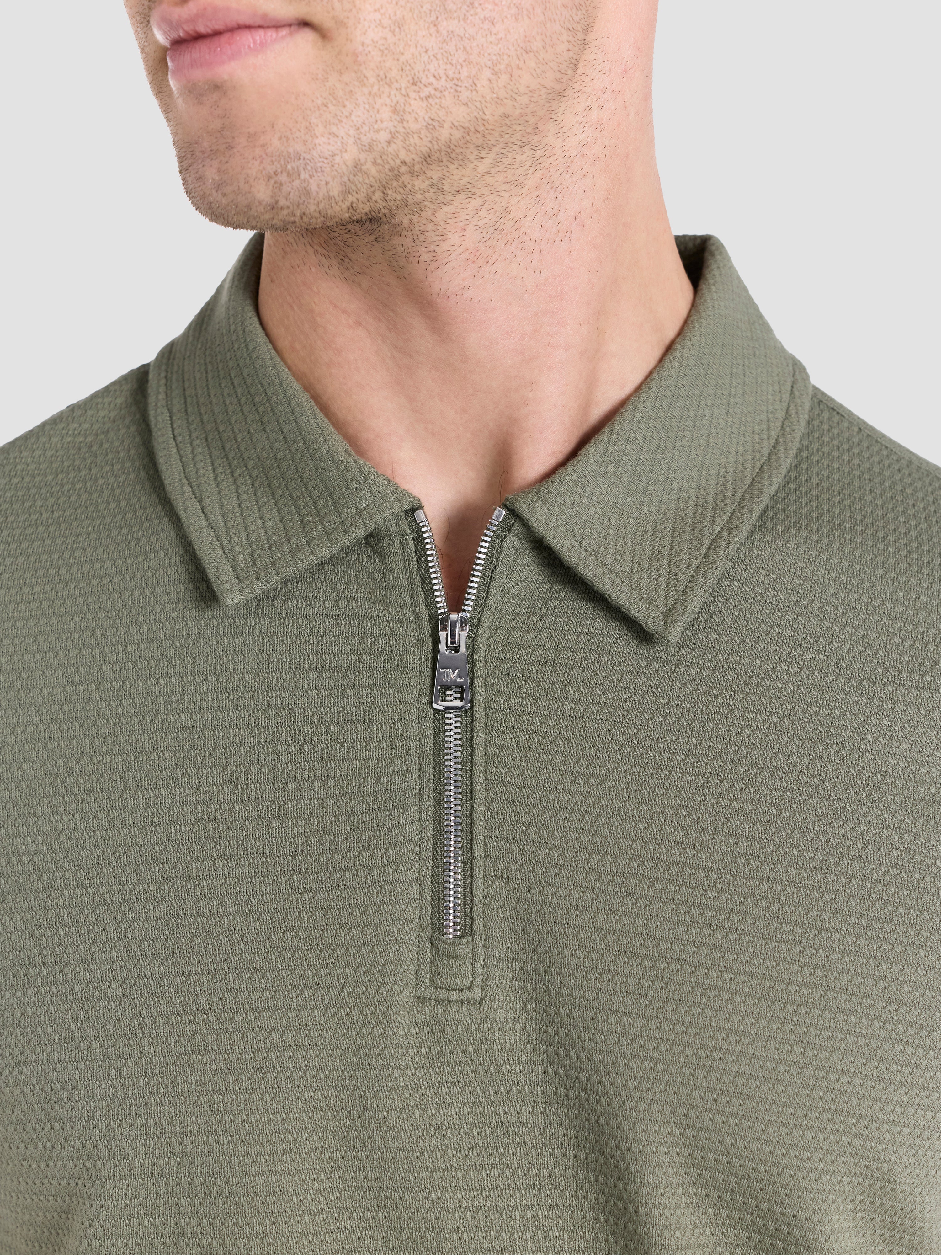 The Textured Zip-Neck Polo - Image 3
