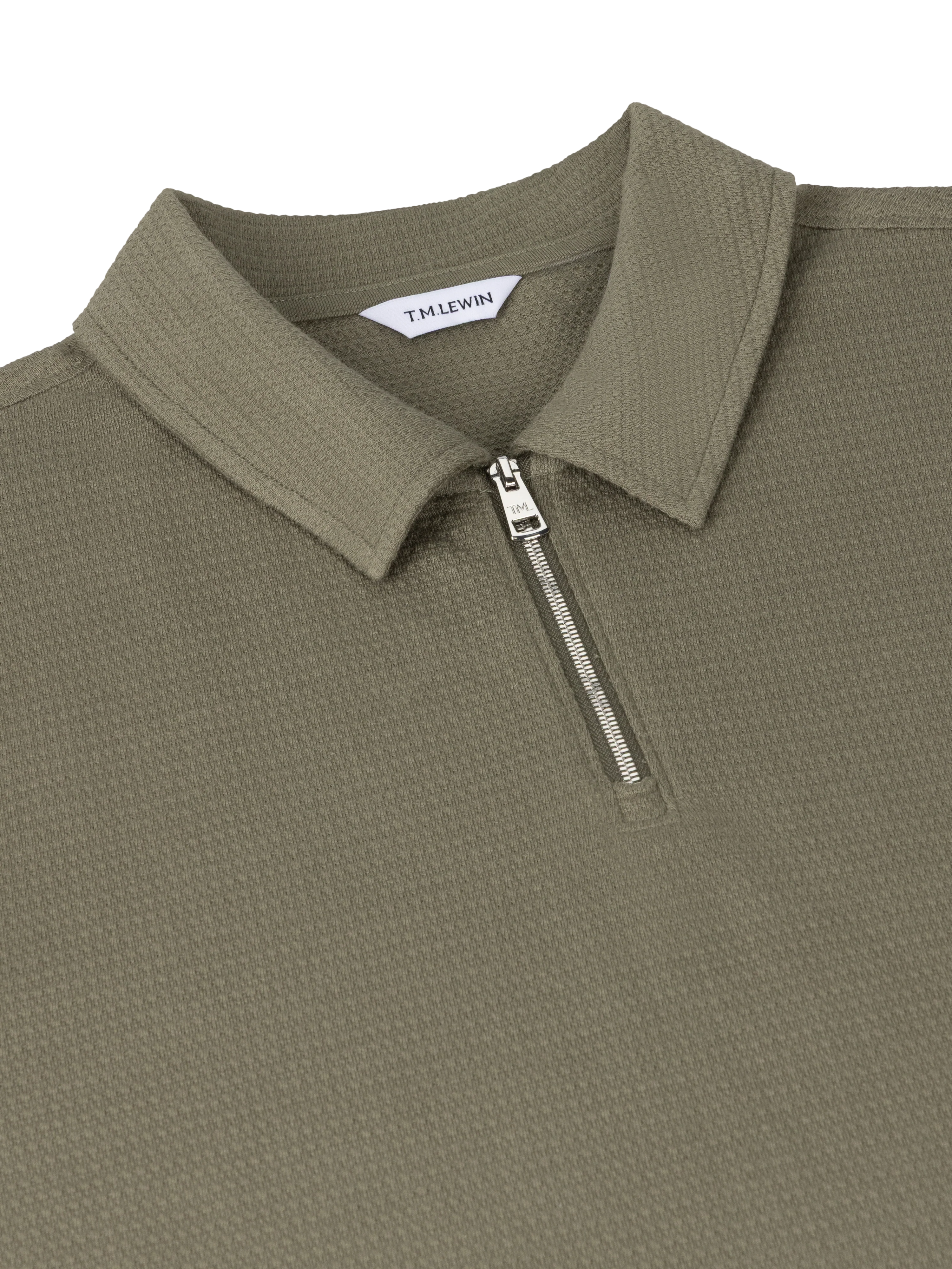 The Textured Zip-Neck Polo - Image 4
