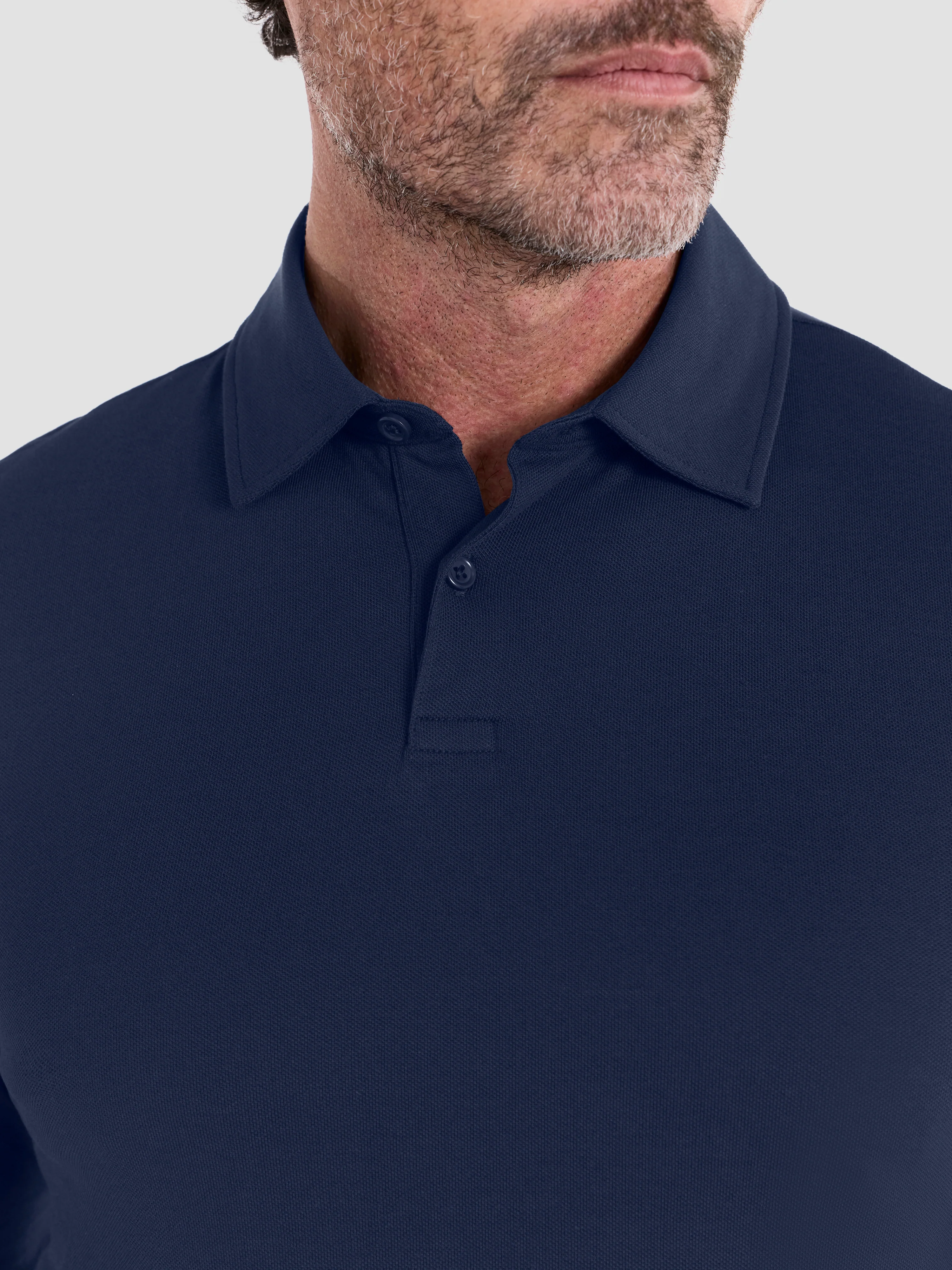 The Long Sleeve Smart Pique Polo - Image 3