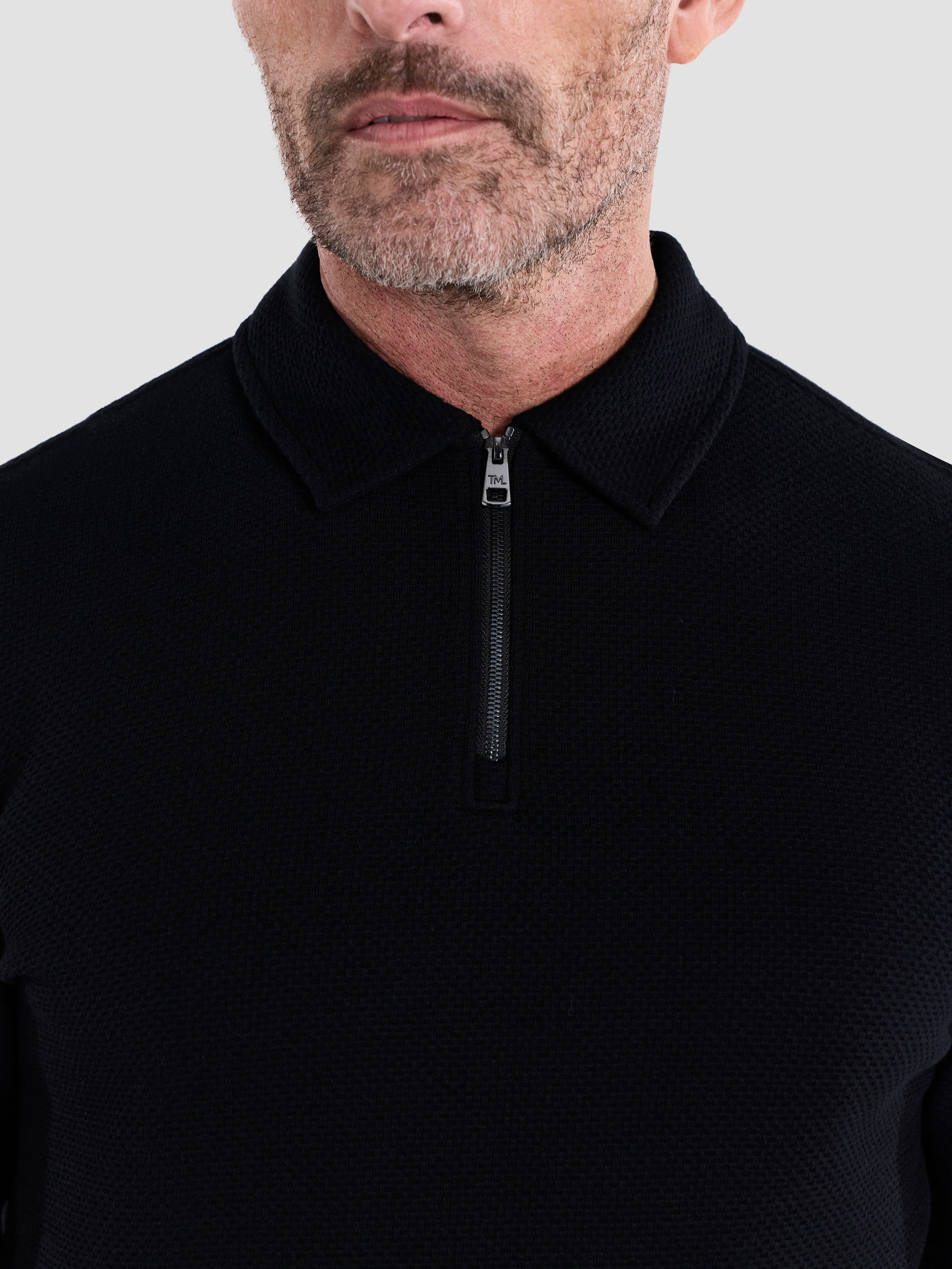 The Long Sleeve Waffle Polo - Image 3