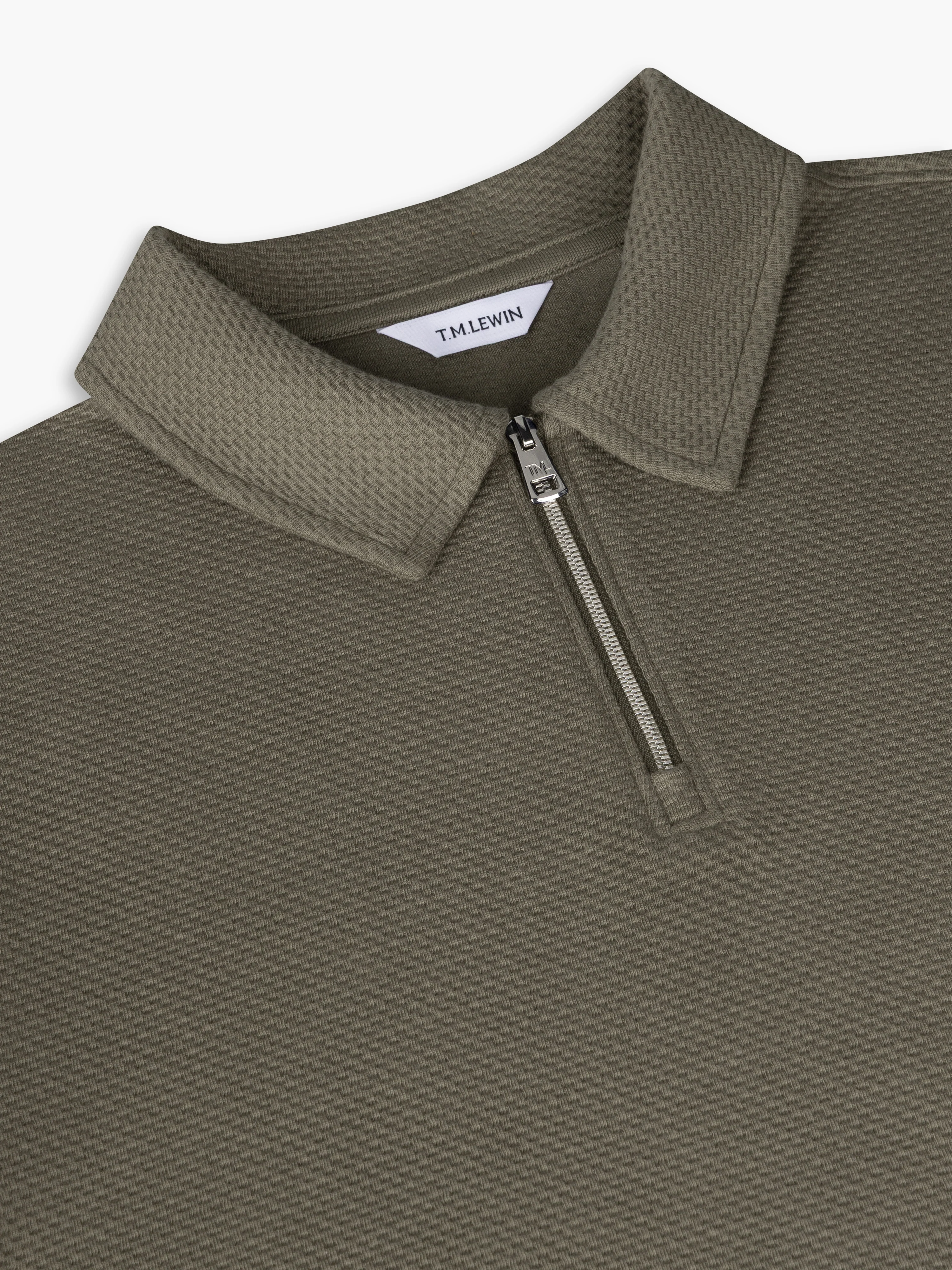 The Long Sleeve Waffle Polo - Image 4