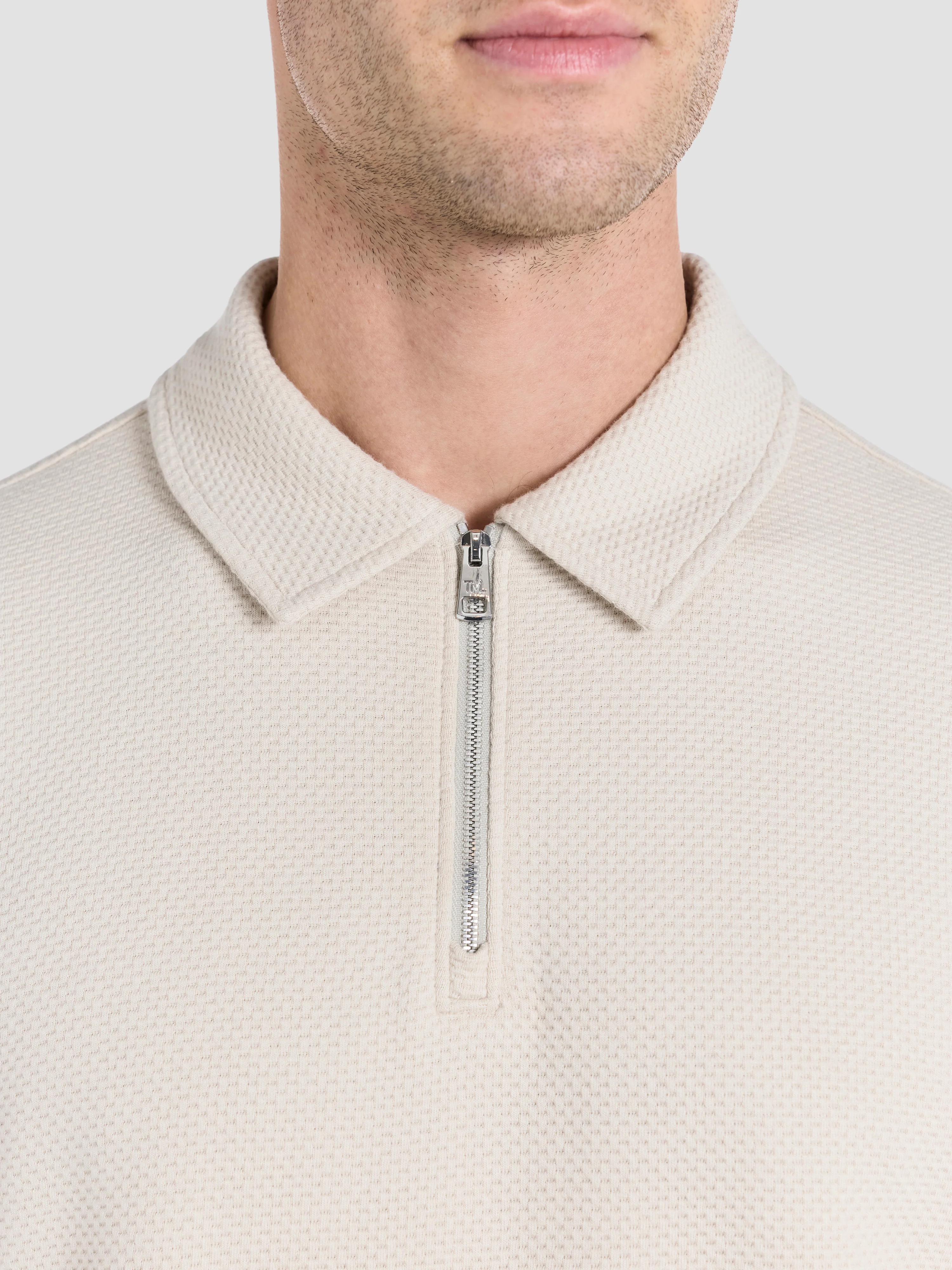 The Long Sleeve Waffle Polo - Image 3